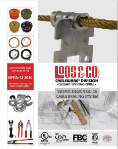2010 NFPA Seismic Bracing Cable